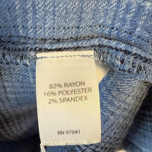 J.Jill Women Plaid Elliptical Shirtdress‎ Size Large Cobalt Blue Casual Classic - Picture 5 of 9